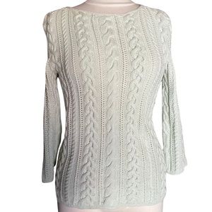 LAUREN RALPH LAUREN Cable Knit Crew Neck Sweater